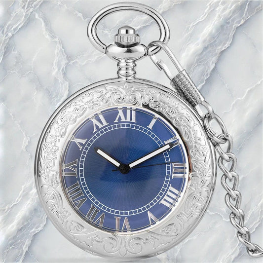 Montre à Gousset Cadran Bleu