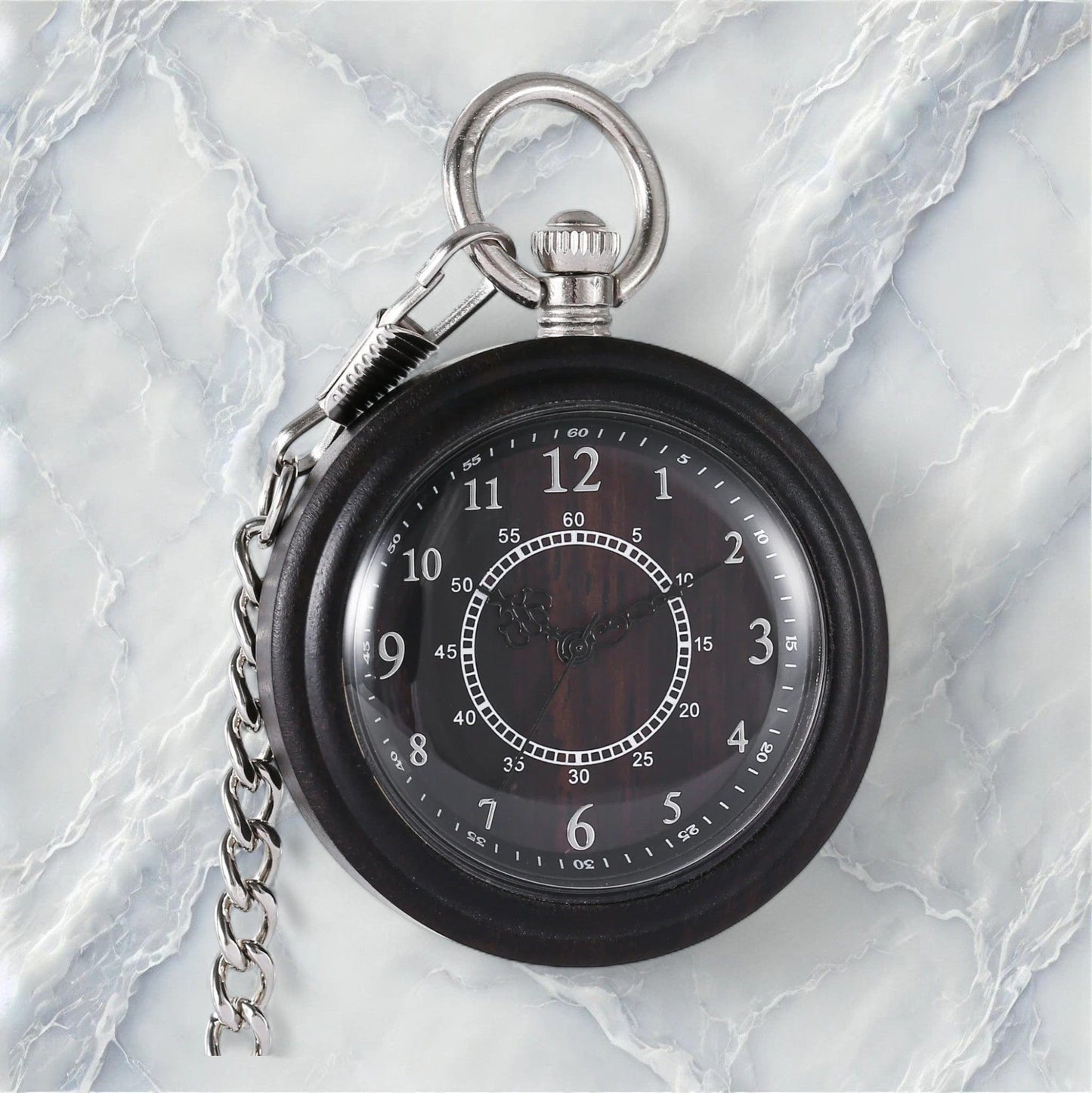 Montre à Gousset en Bois Design Épuré