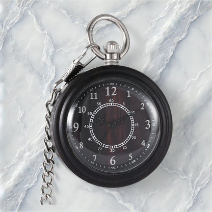 Montre à Gousset en Bois Design Épuré