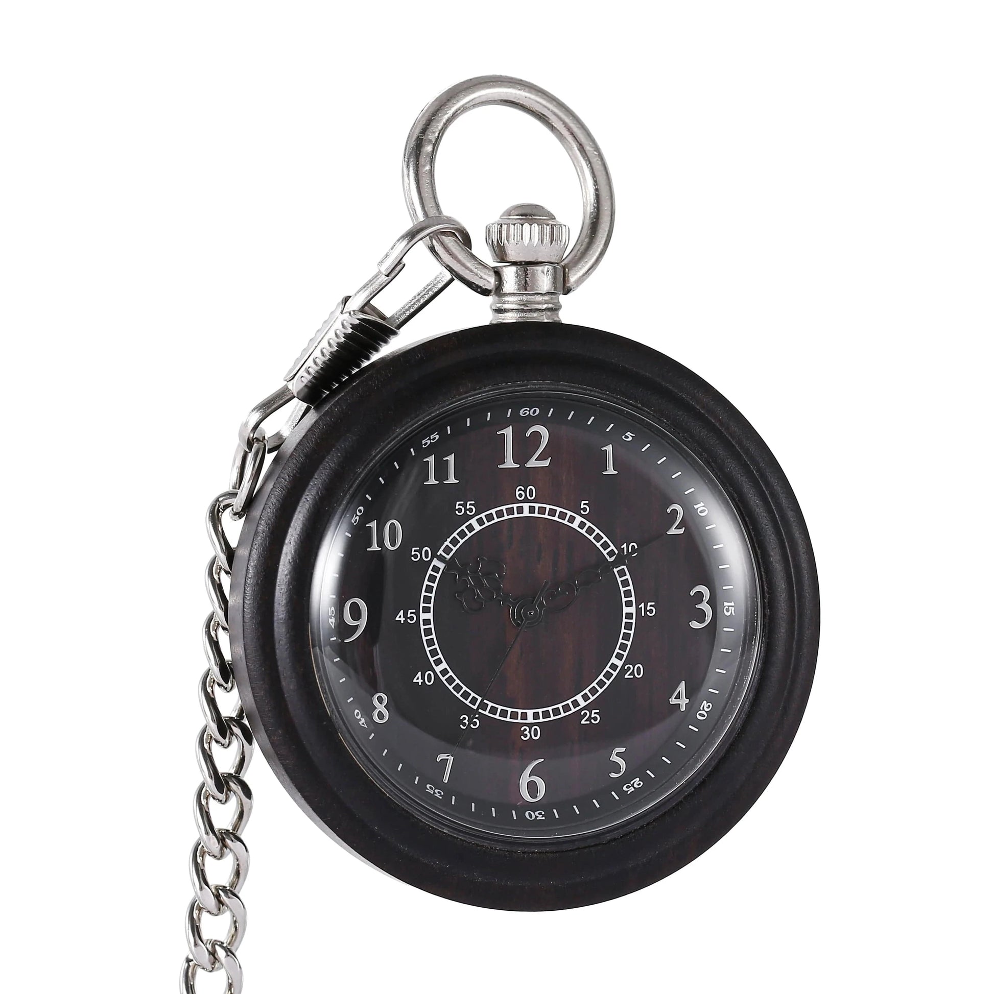 Montre à Gousset en Bois Design Épuré