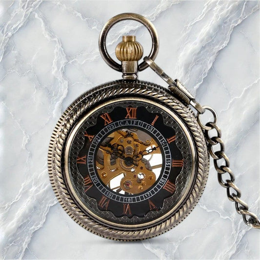 Montre à Gousset Femme Cadran Squelette