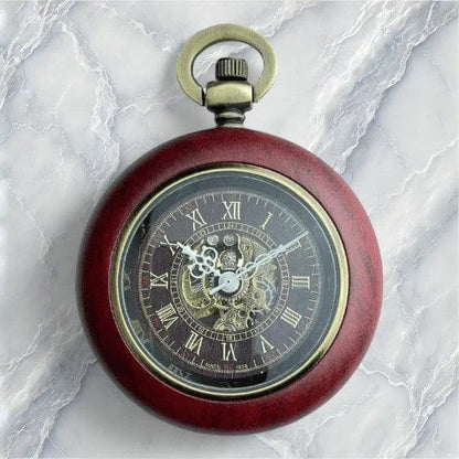 Montre à Gousset Homme en Bois