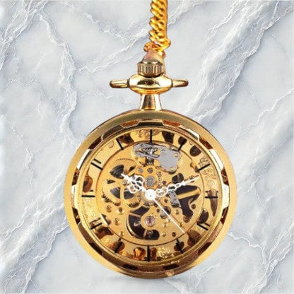 Montre à Gousset Homme Luxe Doré