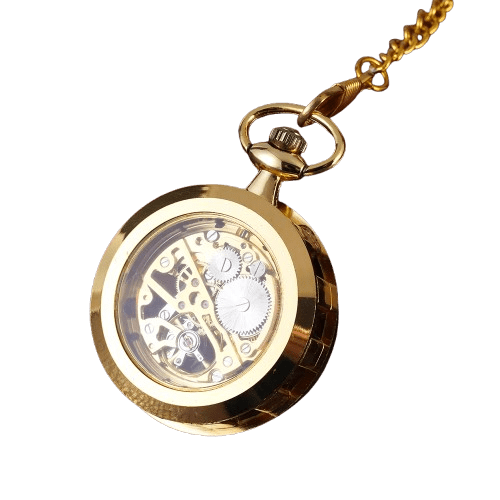 Montre à Gousset Homme Luxe Doré