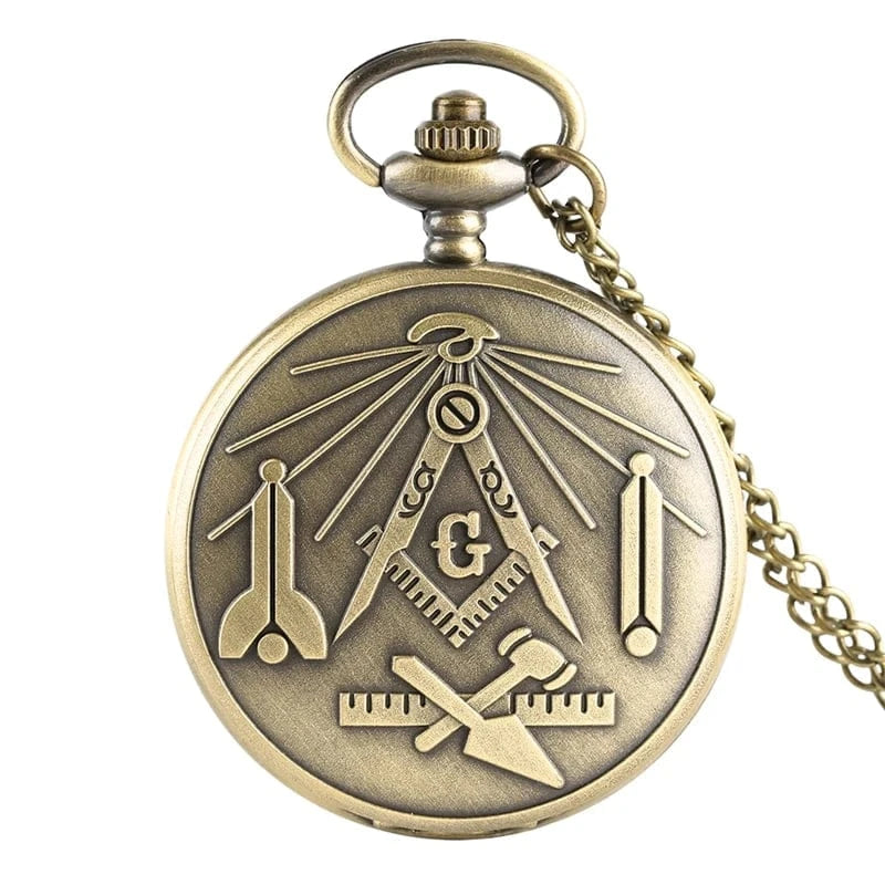 Montre à Gousset Homme Symbole Équerre Compas