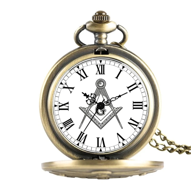 Montre à Gousset Homme Symbole Équerre Compas