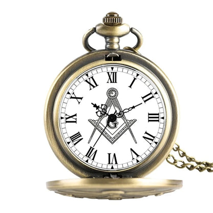 Montre à Gousset Homme Symbole Équerre Compas