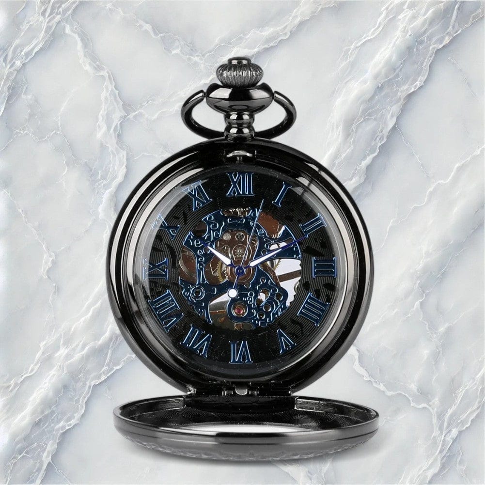 Montre À Gousset Mécanique Bleu Nuit