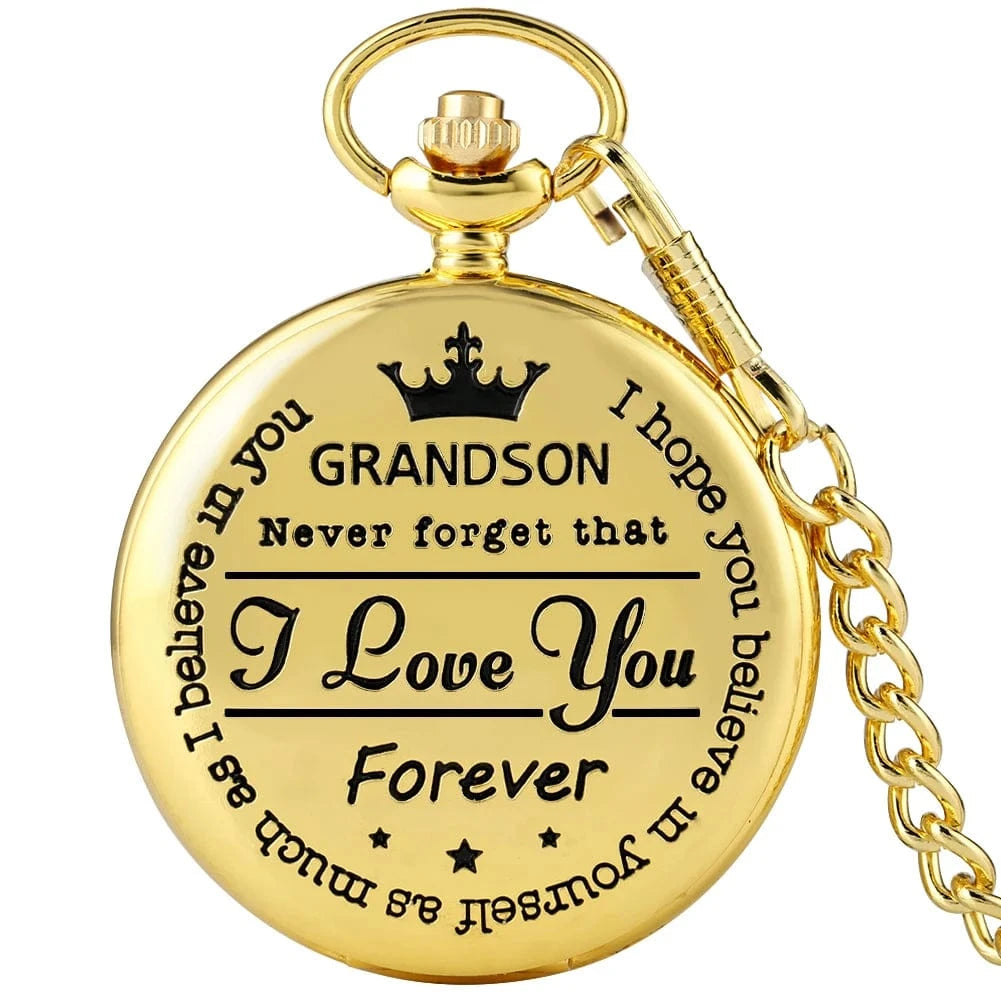 Montre à Gousset "Message d'Amour pour Mon Petit-Fils"