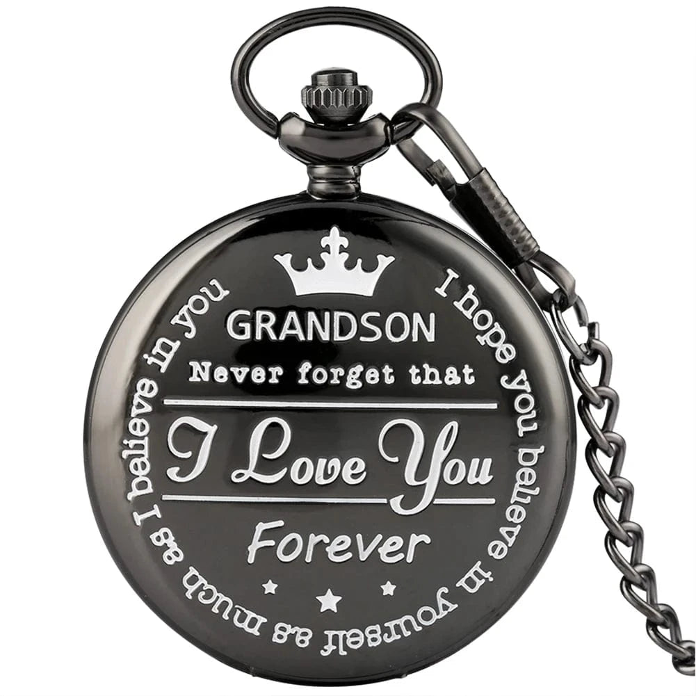 Montre à Gousset "Message d'Amour pour Mon Petit-Fils"