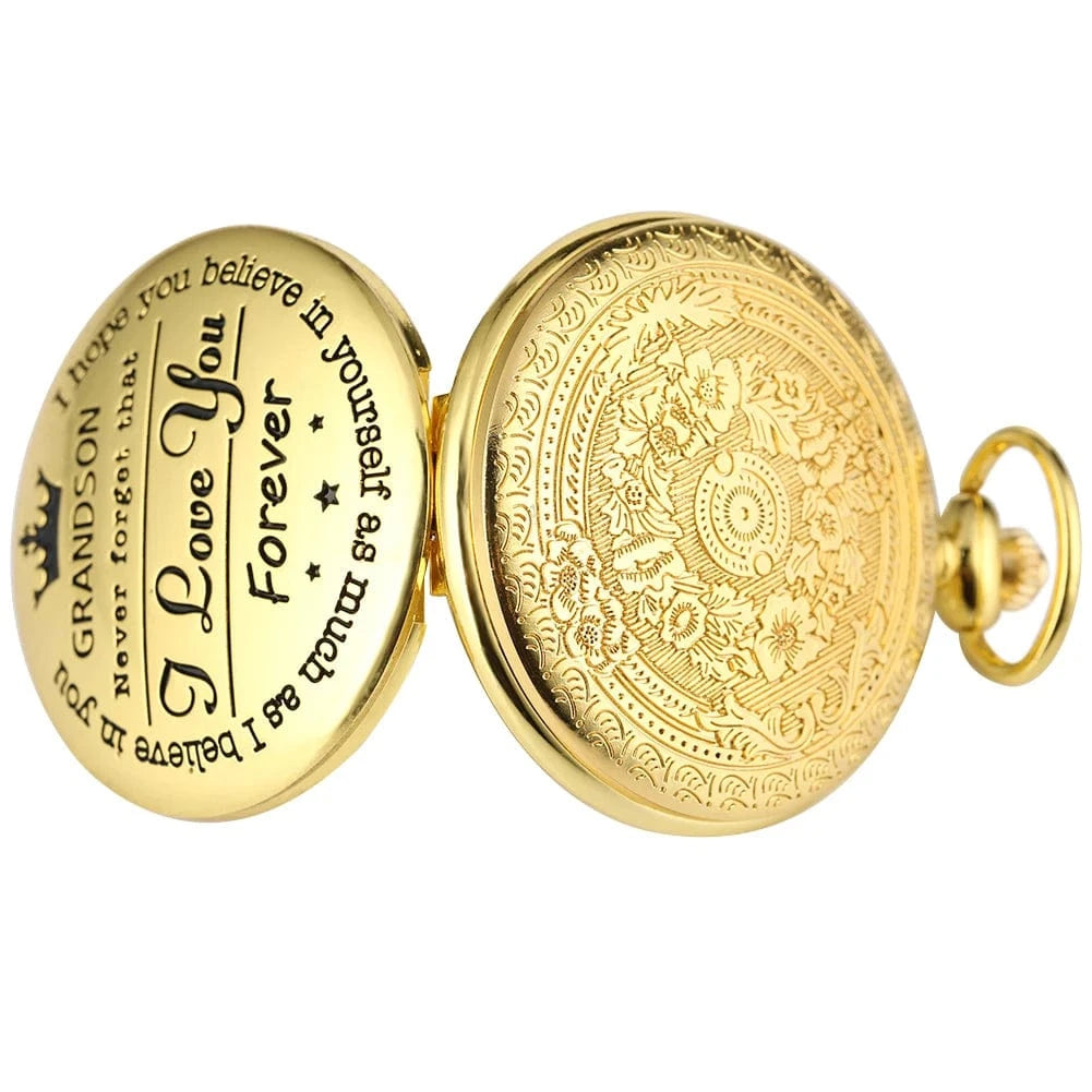 Montre à Gousset "Message d'Amour pour Mon Petit-Fils"