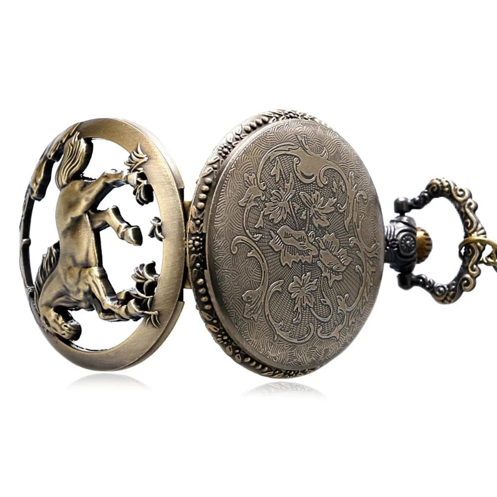 Montre à Gousset Motif Cheval