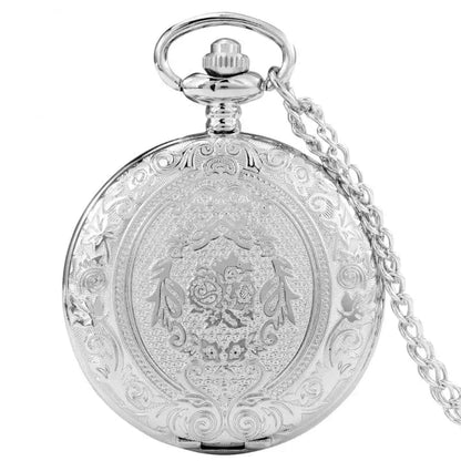 Montre à Gousset Pendentif Laval - Motif Fleur Argent