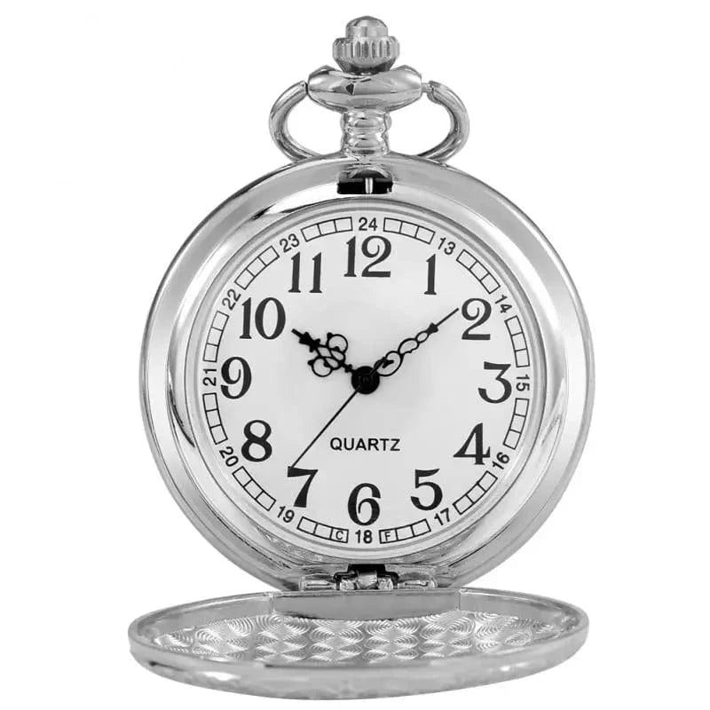 Montre à Gousset Pendentif Laval - Motif Fleur Argent