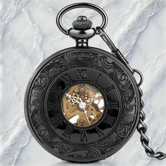 Montre à Gousset Rétro Black