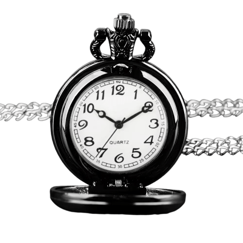 Montre à Gousset Roses Noires - Femme