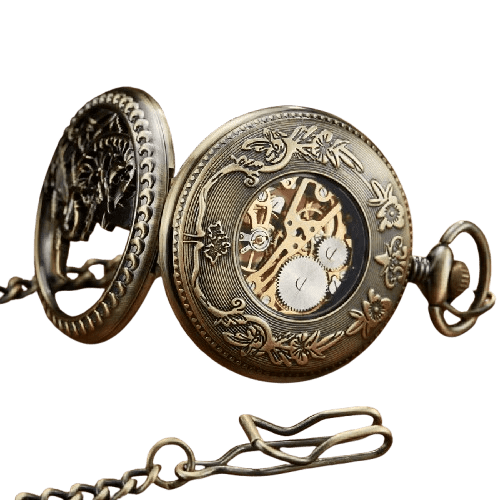 Montre À Gousset Squelette Femme