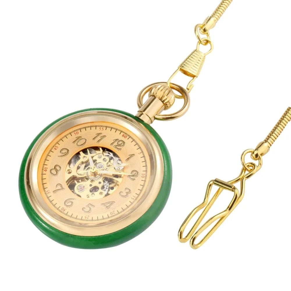 Montre à Gousset Vert Design