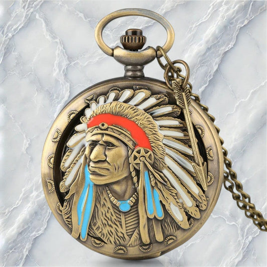 Montre de Poche Amérindienne