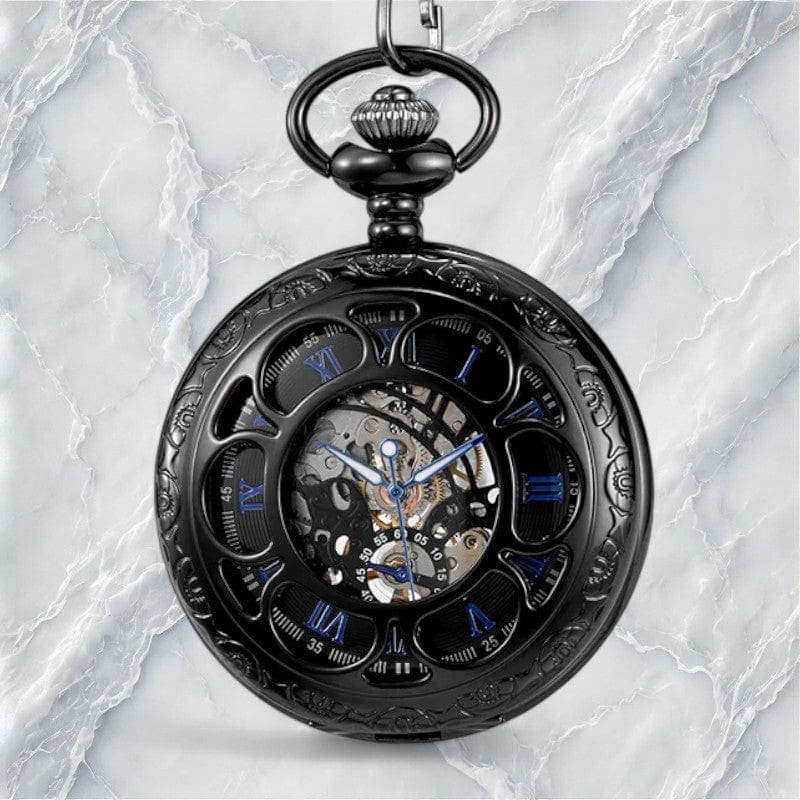 Montre de Poche Émaillée Noir