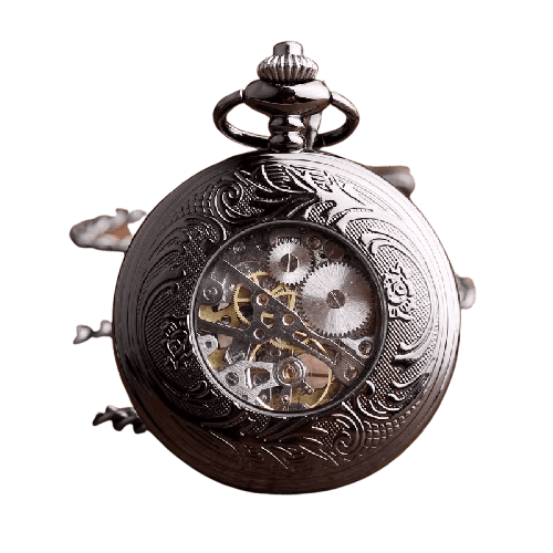 Montre de Poche Émaillée Noir