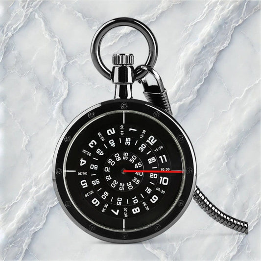 Montre de Poche Noire Quartz