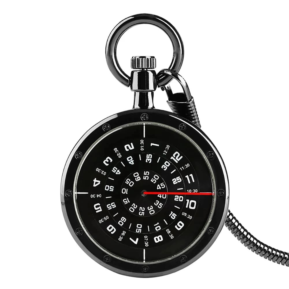Montre de Poche Noire Quartz