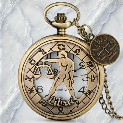 Montre de Poche Signe Astrologique Balance