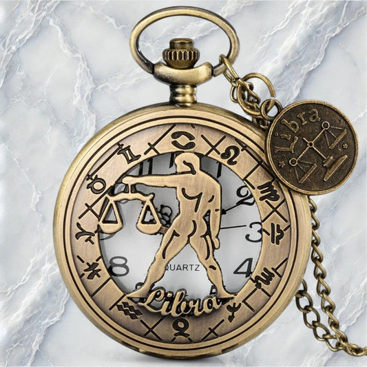 Montre de Poche Signe Astrologique Balance