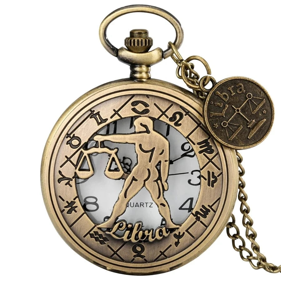 Montre de Poche Signe Astrologique Balance