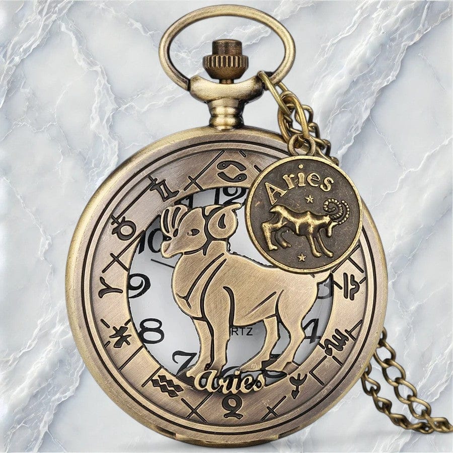 Montre de Poche Signe Astrologique Bélier