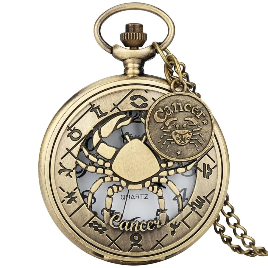 Montre de Poche Signe Astrologique Cancer