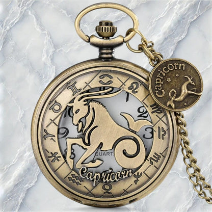 Montre de Poche Signe Astrologique Capricorne