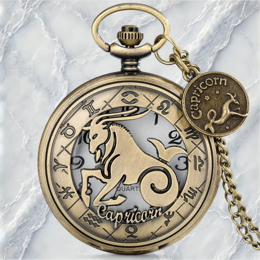 Montre de Poche Signe Astrologique Capricorne