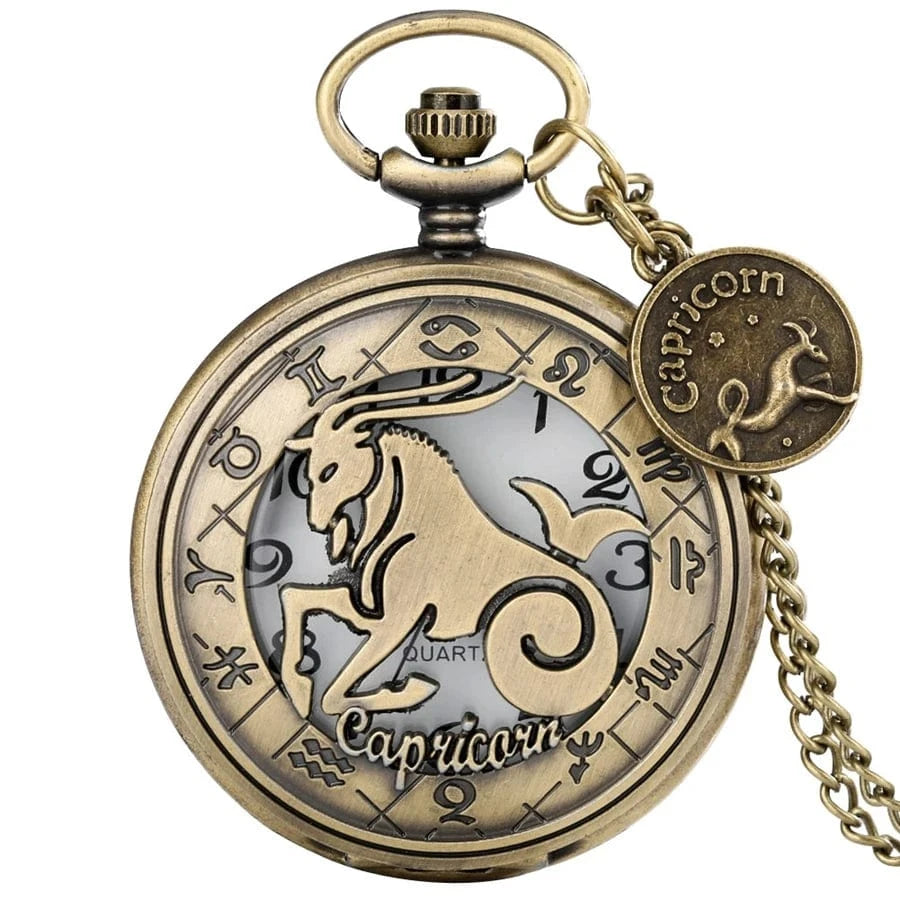 Montre de Poche Signe Astrologique Capricorne