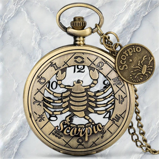 Montre de Poche Signe Astrologique Scorpion
