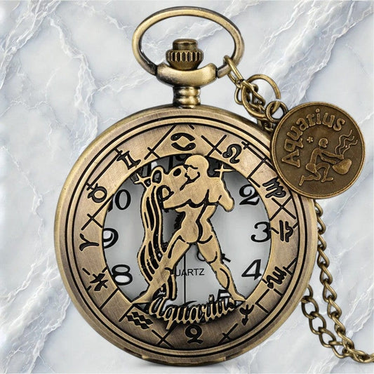 Montre de Poche Signe Astrologique Verseau