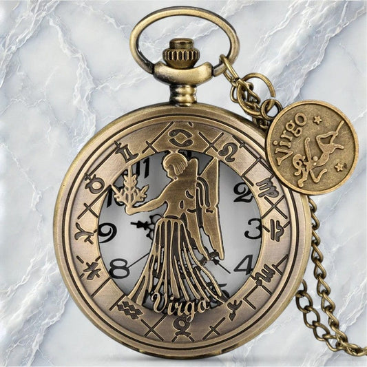 Montre de Poche Signe Astrologique Vierge